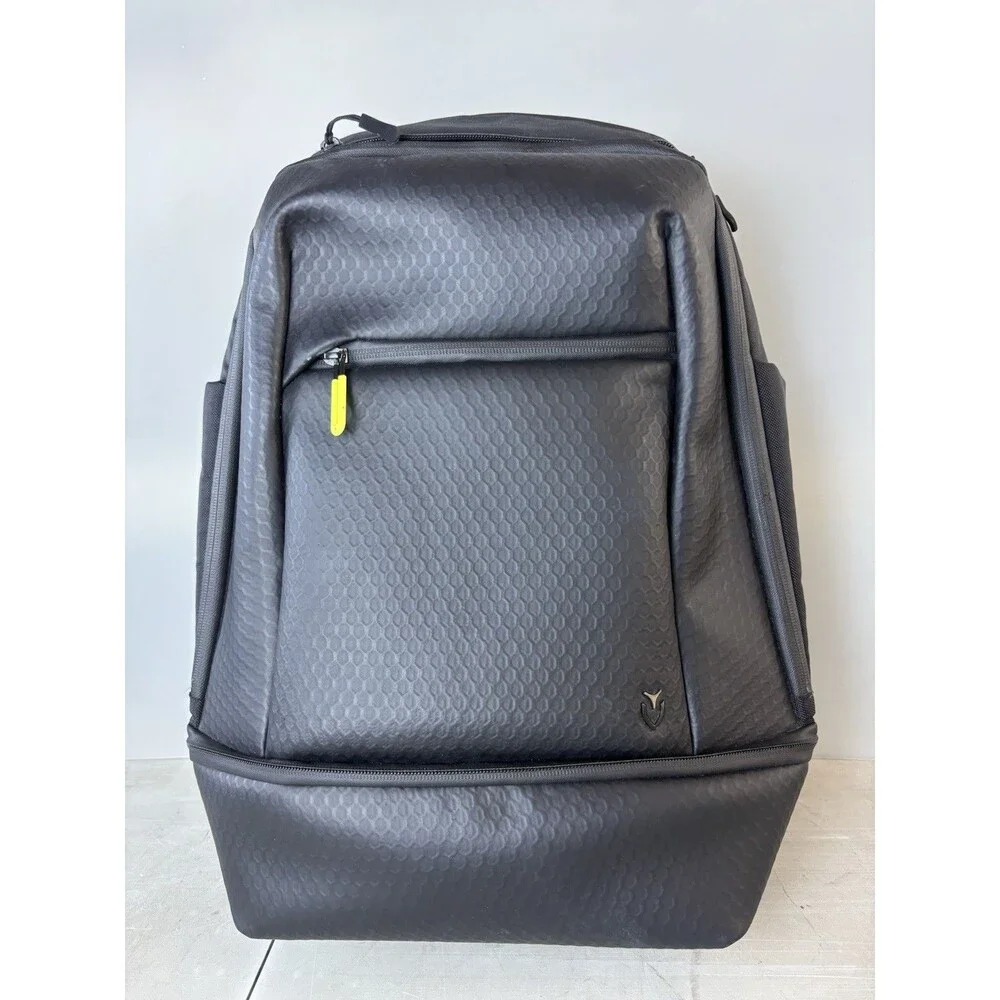 VESSEL Signature Backpack Bag Synthetic Leather Black TENNIS Laptop READ